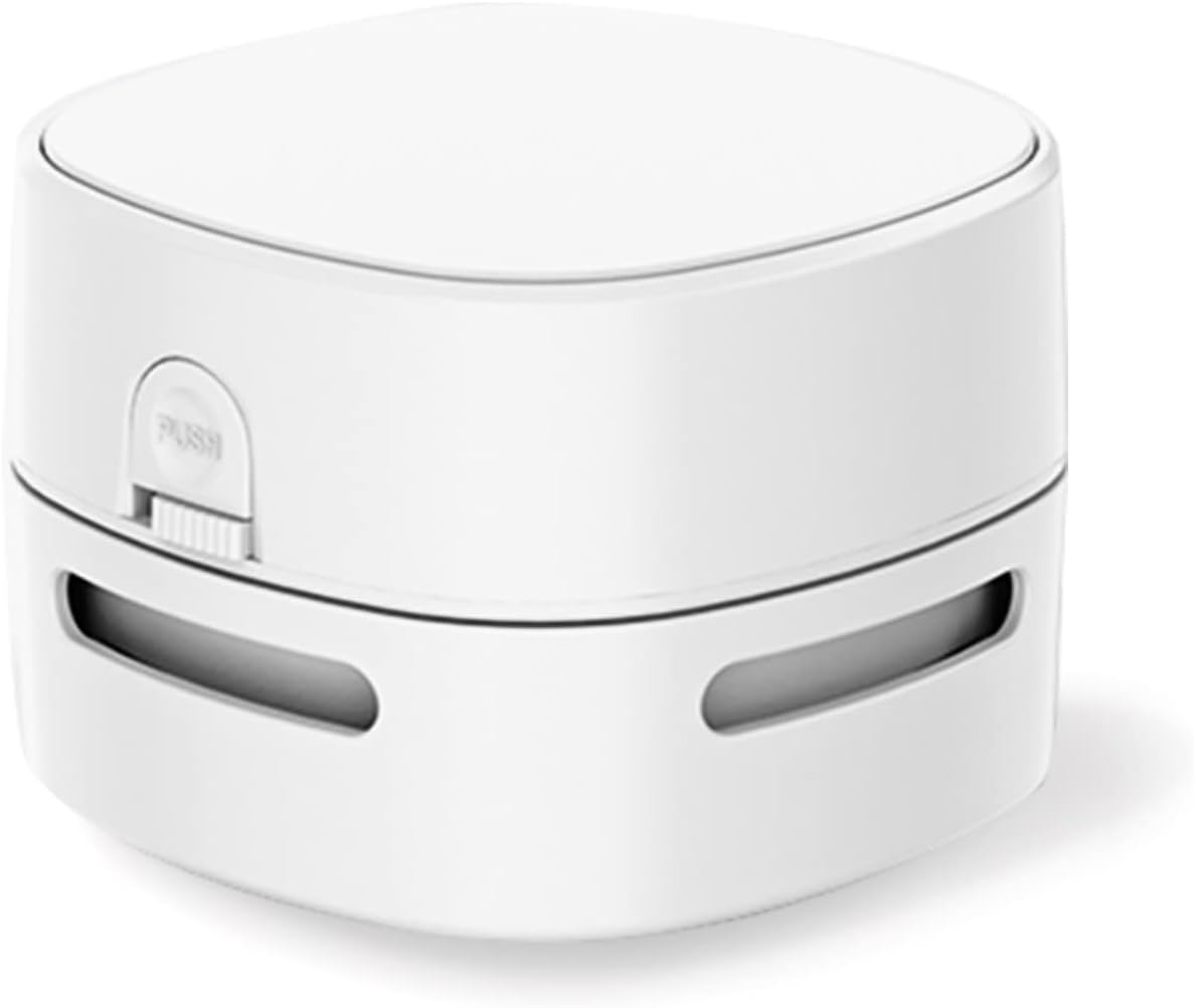 Odkurzacz biurkowy z wentylatorem, mini odkurzacz biurkowy z lampką LED USB Przenośny bezprzewodowy odkurzacz stołowy Zasilanie akumulatorowe do czyszczenia okruszków kurzu Skrawki włosów do klawiatur