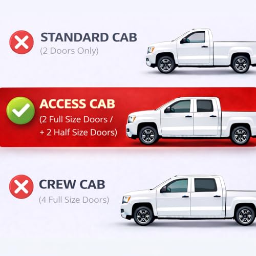 Image of KPY Rain Guards Fit for 1995-2004 Toyota Tacoma Access Cab, Out-Channel Window Visors Vent Wind Deflectors 4PC, Truck Accessories for 95-04 Toyota Tacoma (Extended Cab Only)