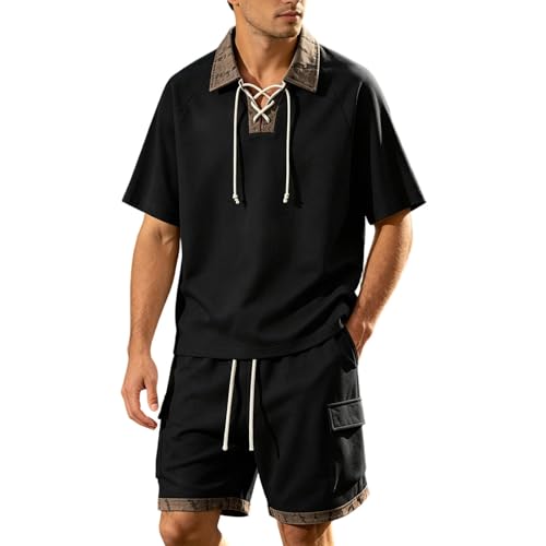 Ensemble homme confort thermique contre la chaleur avec short élastique et chemise