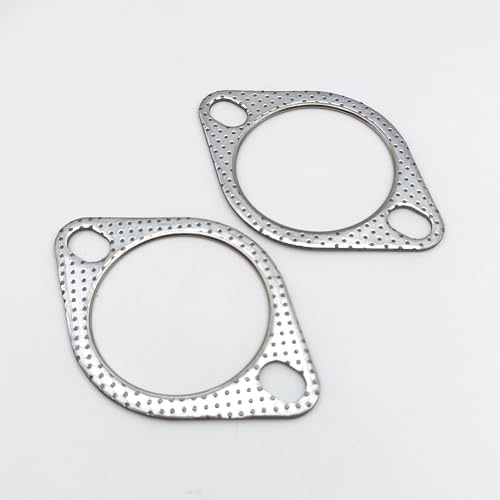 Image of 2.75 Inch 70mm Exhaust Gasket 2 Bolt for Muffler Flange Manifold High Temperature Graphite w /Fire Ring 2 Pcs