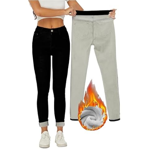 heipeiwa Women's Winter Fleece Lined Sherpa Pants Thermal Skinny Pant Dressy Casual Warm Trousers Black Cover