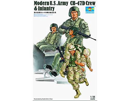 Trumpeter 00415 Kit de modélisation Modern U.S. Army CH-47D Crew & Infantry