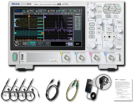 RIGOL DHO804 Portable Digital Oscilloscope, 70MHz, 4CH, 12-Bit Resolution