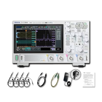 RIGOL Digital Oscilloscope DHO804 70 MHz 4-Ch 1.25 GSa/s 12-bit 25 Mpts UltraAcquire 1,000,000 wfms/s 7 Touch LAN/USB/HDMI Web Control SCPI for Power Ripple Embedded Debug