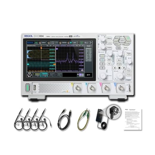 RIGOL DHO804 Portable Digital Oscilloscope, 70MHz, 4CH, 12-Bit Resolution