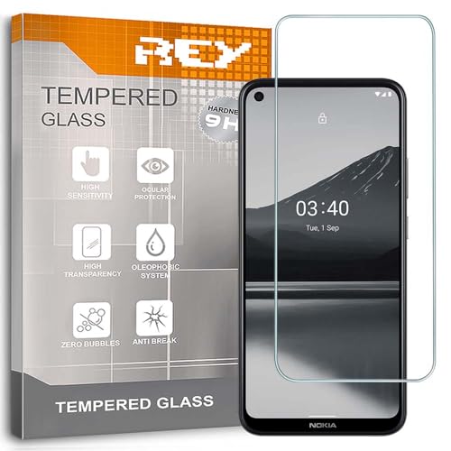 REY 2X Protector Pantalla para Nokia 3.4 - Nokia 5.4, Cristal Vidrio Templado Premium