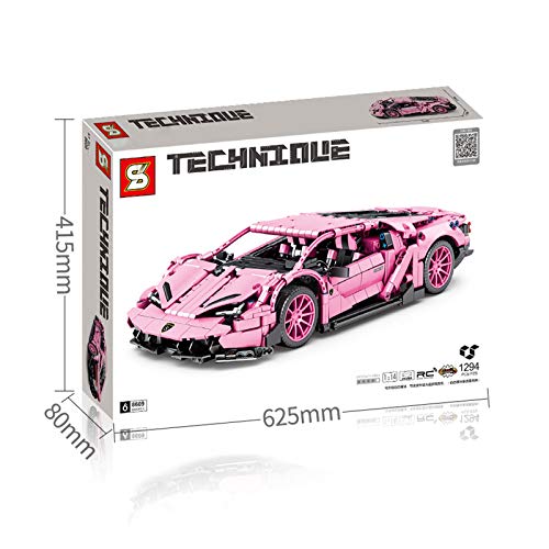 Sunery Technik Bausteine Auto, Sportwagen Bauset, Exklusives Sammlerstück, 1294 Teile Klemmbausteine Kompatibel mit Lego… – Bild 7