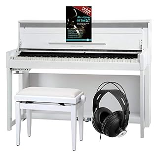Classic Cantabile UP-1 WH Piano Droit Numérique – 88 Touches Clavier électronique à marteaux – Synthetiseur avec USB… - Les Beatles, Paul McCartney, John Lennon, RIngo Starr, George Harrison