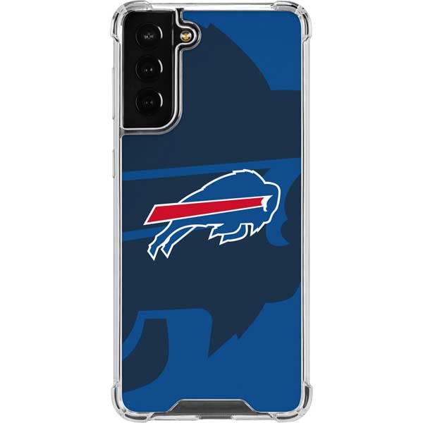 Skinit Clear Phone Case Compatible with Galaxy S22 Plus - Officially Licensed NFL Buffalo Bills Double Vision Design