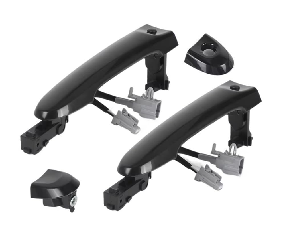 RAtsch Car Side Exterior Door Handle 80644/80640-3WC2A Front O/S Driver Left Exterior Door Handle Keyless Entry for Juke 2010-2019 82644-1FA5A 80644-1FA5A(1pair)