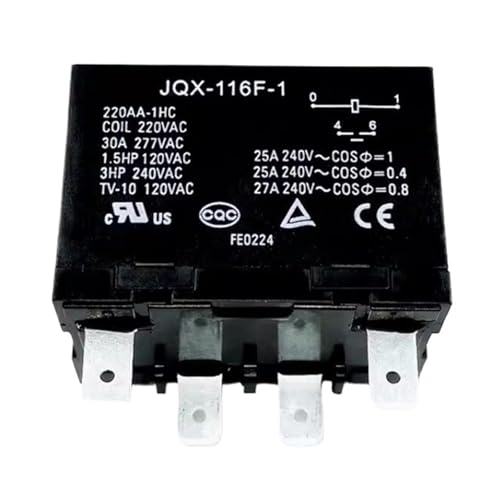 Relais JQX-116F-1 220V commande de puissance électromécanique 1HC - Lot de 2