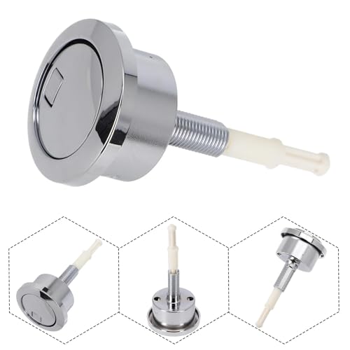 Bouton poussoir chasse d'eau chromé type 280 avec double commande économie d'eau durable