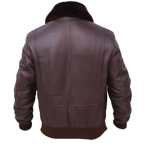 Image of Men Air Force WWII Leather Bomber Jacket - Brown Navy Real Sheepskin Leather Aviator Jacket - Pilot Jackets For Men (as1, alpha, x l, regular, regular, Brown)