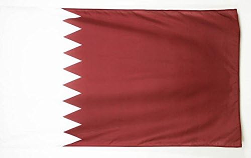 AZ FLAG, Qatar Big Flag, 5x8 Ft, Qatari Large Banner with Sleeve, 100% Polyester, Fade Resistant, Vivid Colors, 5' x 8' Feet