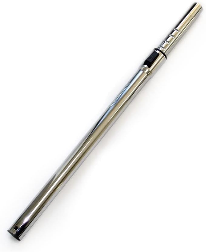 Replacement Vacuum Wand Hose - Adjustable Length (32mm/1.25") Chrome-Plated Metal Tube w/Adapter - Fits Hoover, Electrolux, Kenmore, Dirt Devil (Not for Miele)