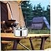 Pesoncarl Camping Kettle 1.2L Stainless Steel Tea Kettle Portable Camp Coffee Pot with Handle Rapid Heating Camping Kettles Boiling Water Coffee for Travel Hiking Picnic