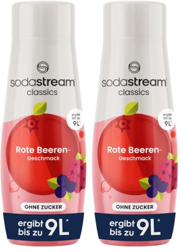 SodaStream Concentré Grenadine Sans Sucres pour Machine à Eau Pétillante et Soda | Préparez jusqu'à 9 Litres de Grenadine en Quelques Secondes, 440ml (Lot...