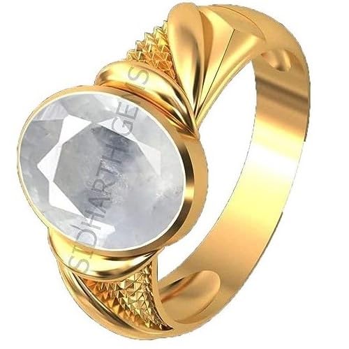 Anillo de zafiro blanco sin calentar con base ajustable que evita problemas de talla 2