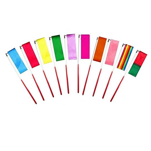 Yongbest Cintas de Baile,10 Piezas Danza Cinta 2 Metros Cintas de Gimnasia Rítmica para Niños Baile Artístico Gimnasia Entrenamiento,10 Colores