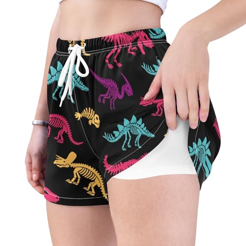Women Board Shorts Beach Swimwear Bottoms 3.7" Inseam S-XXL2
