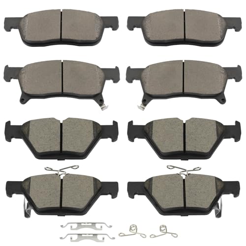 Image of SCITOO D2170 D1808 Front Rear Ceramic Brake Pad Sets For Subaru For Ascent | 2019 2020 2021 2022;8pcs Brake Pads;w /Hardware