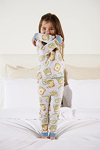 Mud Pie Kids Unisex Avocado Toast Pajama Set, Multi4
