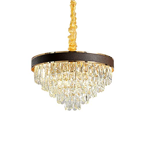 Lustre en cristal moderne noir suspension idéale pour illuminer la table de salle à manger