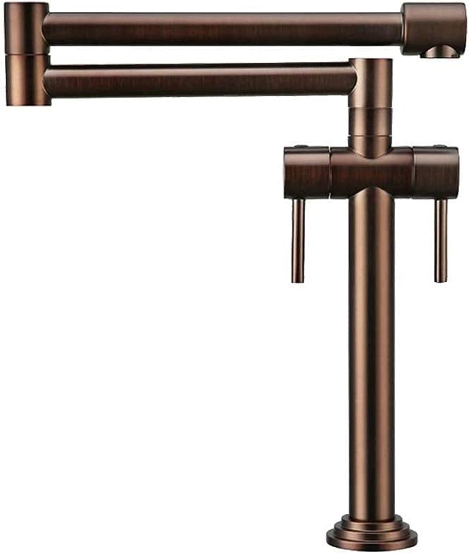 Robinet de cuisine noir et gold au design de bec pliant 360