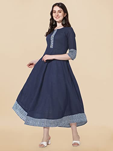 Image of MIRCHI FASHION Women's Straight Fit Rayon Sequins Embroidered and Polka Dots Printed Kurti Only