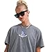 THE NORTH FACE Women's Evolution Butterfly Short-Sleeve Tee | Regular Fit Cotton Shirt with Logo Graphic, Set-in Sleeves & Durable Ribbing, TNF Mid Grey Heather, Large