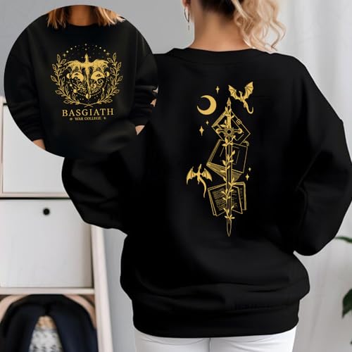 Basgiath War College 2 Sided Sweatshirt, Fourth Wing Sweatshirt, Dragon Rider Sweatshirt, Velaris Sweatshirt3