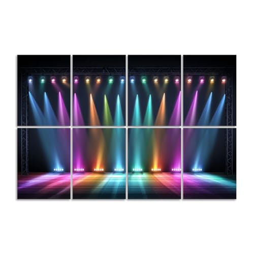 8 Pack Paneles Acústicos Artísticos Absorbentes de Sonido Multicolor 48"x32" miniatura 1
