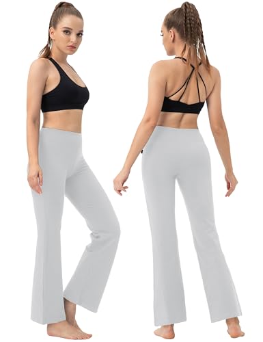 Image of BUBBLELIME 29 inch /31 inch /33 inch /35 inch /37 inch 3 Styles Women's High Waist Bootcut Yoga Pants Basic /Side Pockets Tummy Control Workout Flared