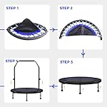 Wonlink 40"/48" Rebounder Trampoline for Adults Mini Trampoline for Adults and Kids Exercise Rebounder with Bar Fitness Trampoline Indoor Height Adjustable Max Load 330/440lbs - Image 5