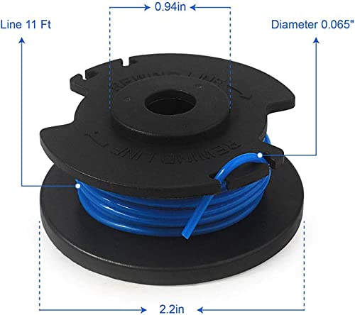 Fjcswj Ac14Rl3A String Trimmer Replacement Spool Line For Ryobi One+ 24V, 18V, And 40V Cordless Trimmers, 0.065" Autofeed Replacement Spool- With 522994001 Cap(12 Pack) #TOP6