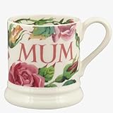 Emma Bridgewater Taza Grande de 1/2 Pinta 300 ml - Tazas de Ceramica Para Desayuno, Mug Rosas para toda mi vida mamá