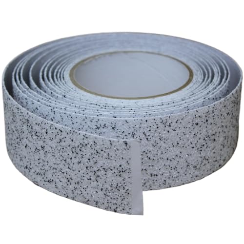 Image of Anti Slip Tape 2 Inch Wide, Waterproof Grip Adhesive Tape, Heavy Duty High Traction Friction for Indoor /Outdoor Steps (33 Ft /White-Black).