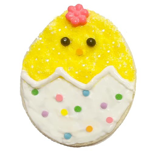 Bakery Bling Easter Chick Cookie Decorating Kit – Pre-Baked Vanilla Egg-Shaped Cookies – Fun Easter Activity for Kids & Families – Nut-Free, Kosher (8-Count) - Thumbnail 3