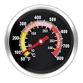 Grill Thermometer Gauge for Gas, Charcoal, Smoker Grills, Meat Thermometers for Cooking, 50-800°F High-Temperature Resistant Stainless Steel Temperature Gauge with Waterproof Glass Lens