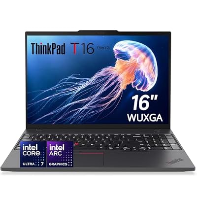 Lenovo ThinkPad T16 Gen 3 Business Laptop, 16" WUXGA Touchscreen, Intel Core Ultra 7 165U, 64GB DDR5 RAM, 2TB SSD, Backlit Keyboard, Fingerprint Reader, Wi-Fi 6E, RJ-45, Windows 11 Pro