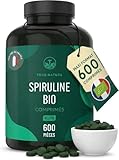 Spiruline BIO | 600 Comprimés 500mg | Cure 75 Jours | 19% Phycocyanine, Séchée à Froid | Sans Additifs & OGM | Vegan | TRUE NATURE