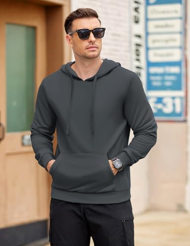 Image of COOFANDY Men's Hooded Pullover Casual Long Sleeve Drawstring Gym Hoodies Sweatshirts with Pocket