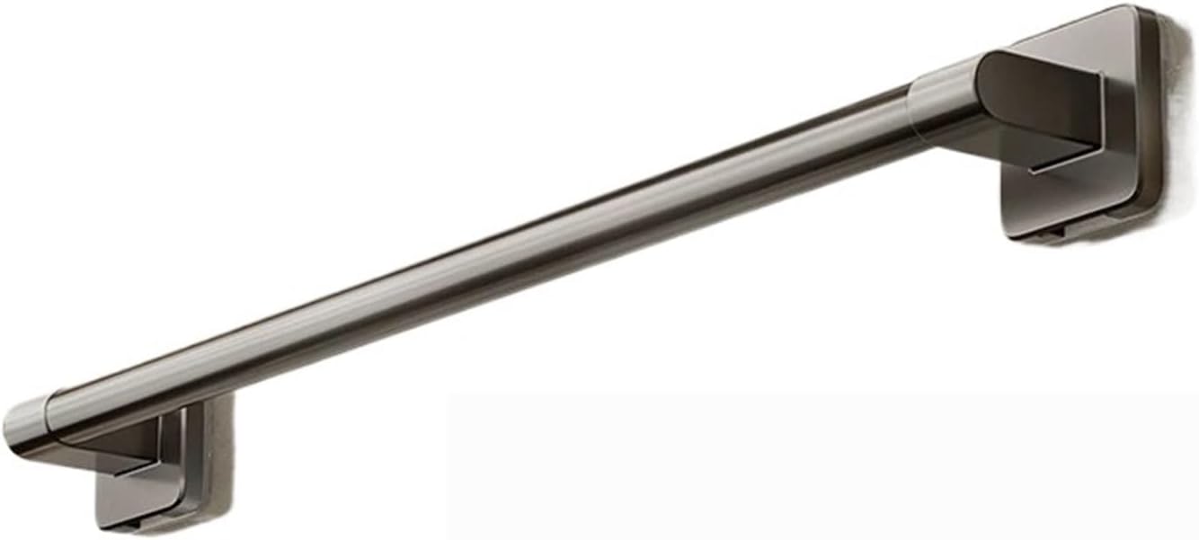 Bathroom Towel Holder Slipper Rack Holder Without Drilling Wall Mounted Towel Shelf Towel Bar Kitchen Bathroom Accessories(Black-40CM)