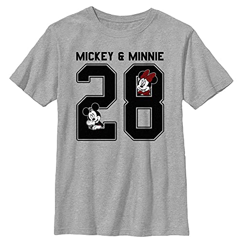 Sweat Mickey et Minnie Disney pour garçon en taille XS couleur gris chiné style casual