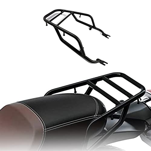 Étagère et dossier touring en acier noir pour support de bagages arrière moto W800