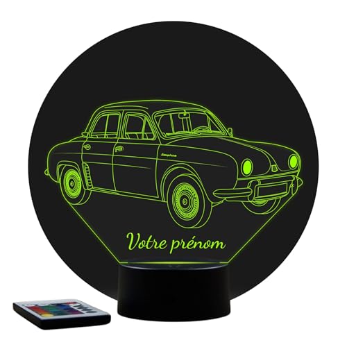 Lampe 3D Renault Dauphine création Made in France haut de gamme