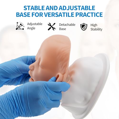 Image of PER4MANCE Airway Management Set for Infant - Intubation Simulation Head with Detachable Base, Portable and Reusable, Designed for Students and Professionals