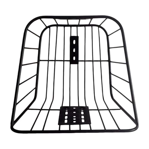 jojomis Metal Wire Rear Bike Basket Without Cover - Sturdy Construction Cargo Storage 12.60 x 11.81 x 8.66 Inch for Folding Mountain Cycling Bikes