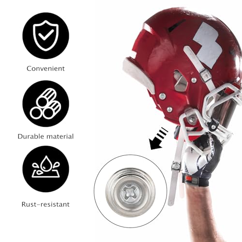 JIYIN Kit de reparo de capacete de futebol de 12/6 peças, kit universal de reparo de capacete de hóq