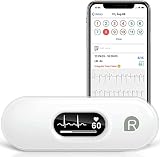 Tragbarer EKG Monitor, Wellue EKG Gerät für zu Hause 30s - 5 Min EKG & Herzfrequenz Tracker Unregelmäßigen Herzfrequenzüberwachung, Mit Bluetooth & Kostenlose APP
